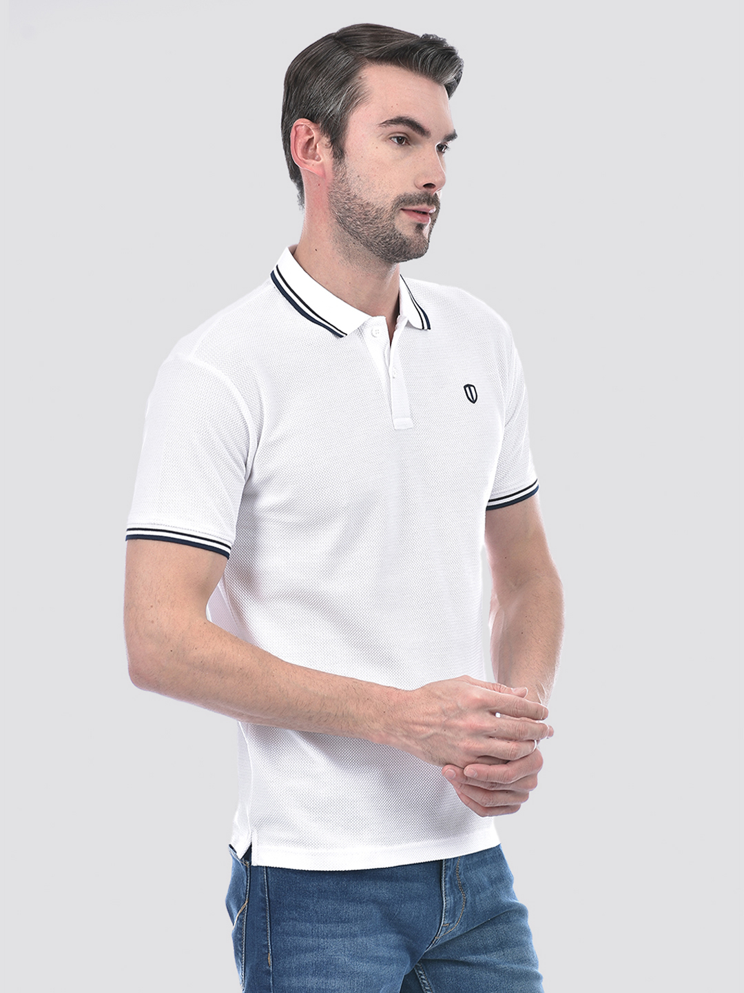 Numero Uno Men White Polo T-Shirt
